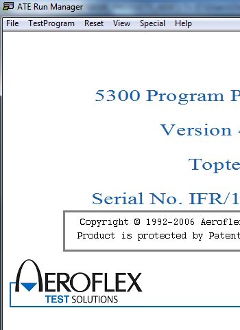 Toptest Aeroflex 5300 Testsoftware